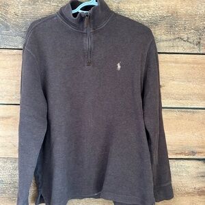 Ralph Lauren Brown Quarter-Zip Pullover Sweater